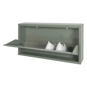 1 Klappen Schuhschrank In Graugrün – Brisco 13