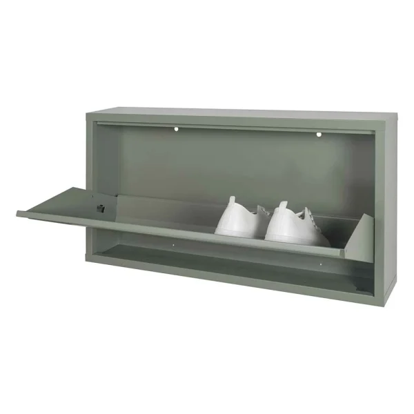 1 Klappen Schuhschrank In Graugrün – Brisco 5