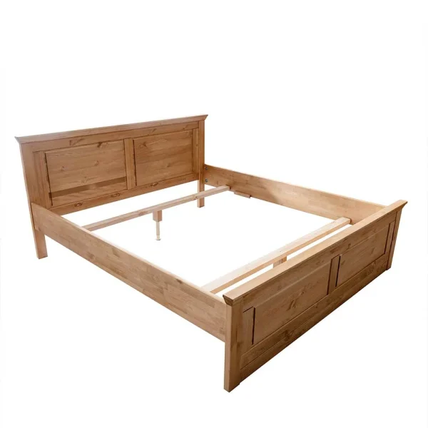 180×200 Landhausbett Aus Kiefer Gebeizt & Geölt – Voeca 1