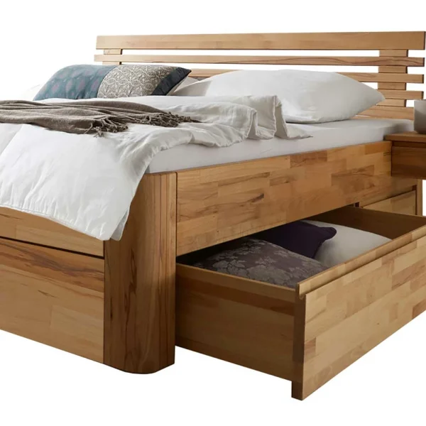 180×200 Schubkasten Bett Aus Massivholz – Jecana II 4
