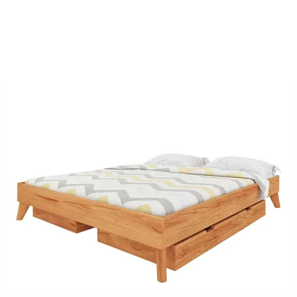 190cm Unterlänge Doppelbett Ohne Kopfteil – Junola II 1