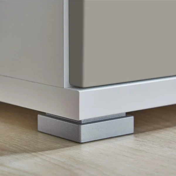 2 Klappen Schuhschrank In Beige Weiß – Calbany 4