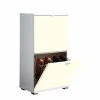 2 Klappen Schuhschrank In Creme & Weiß Iasella 91 Cm Hoch 19