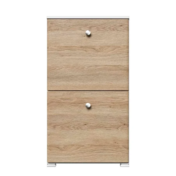 2 Klappen Schuhschrank Mit Metallgriffen – Rilian I 4