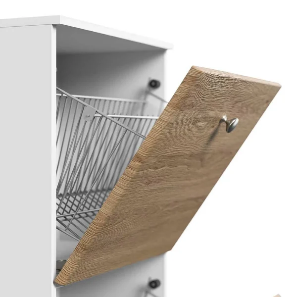 2 Klappen Schuhschrank Mit Metallgriffen – Rilian I 7