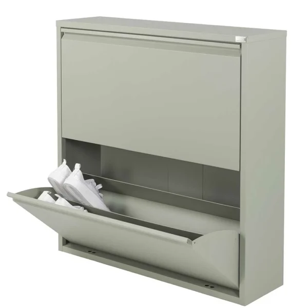 75x75x13 Schuhkipper Aus Stahl In Graugrün – Laci 1