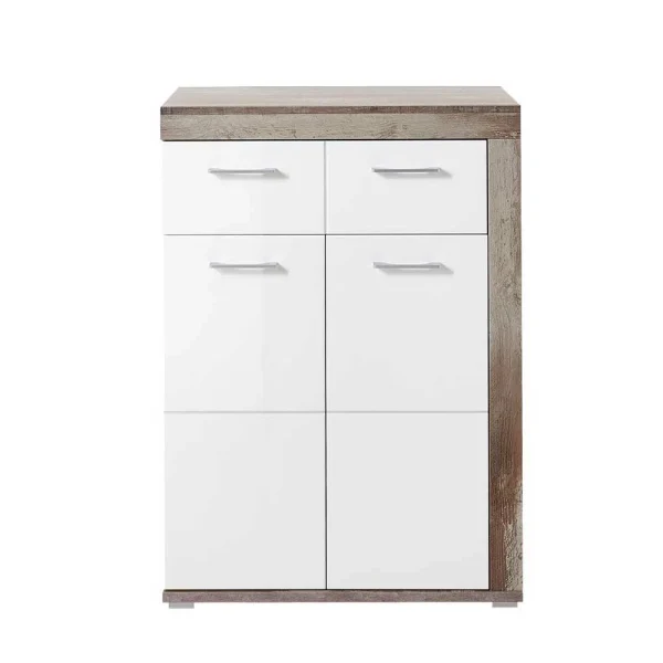 77x107x38 Vertiko Schuhschrank Zweifarbig – Ostrimo 5