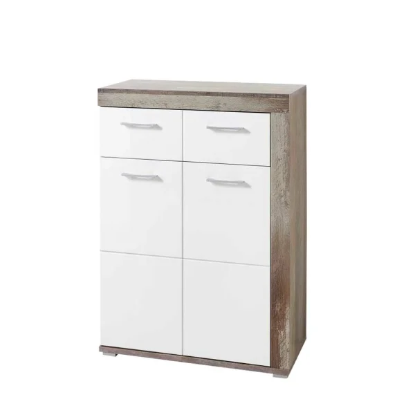 77x107x38 Vertiko Schuhschrank Zweifarbig – Ostrimo 1