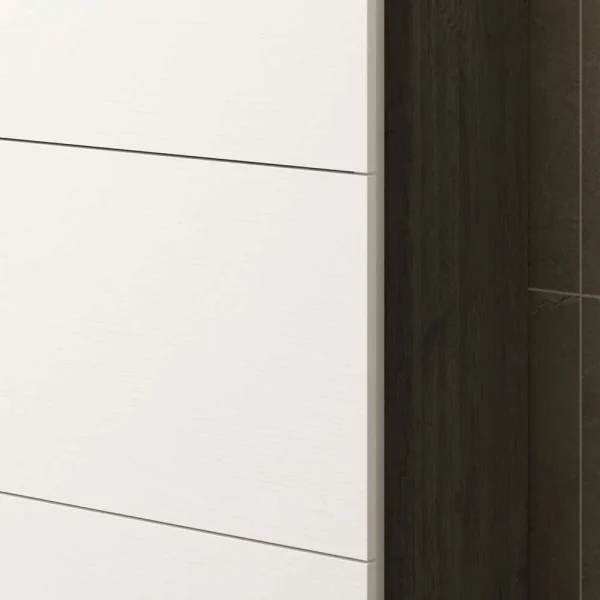 80x120x27 Schuhschrank In Weiß & Schwarzgrau – Burano 6