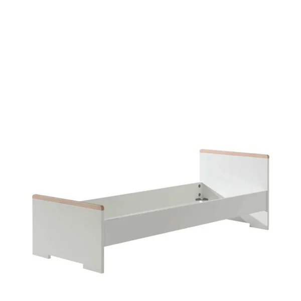 90×200 Cm Jugendbett In Weiß Mit Buche – Eldrus 5