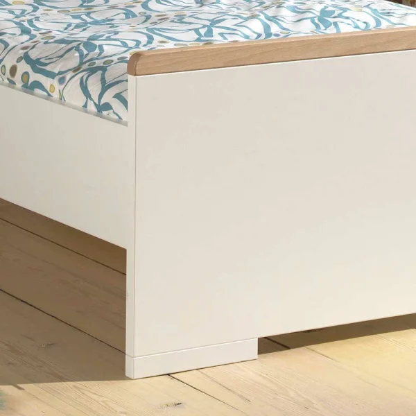 90×200 Cm Jugendbett In Weiß Mit Buche – Eldrus 6