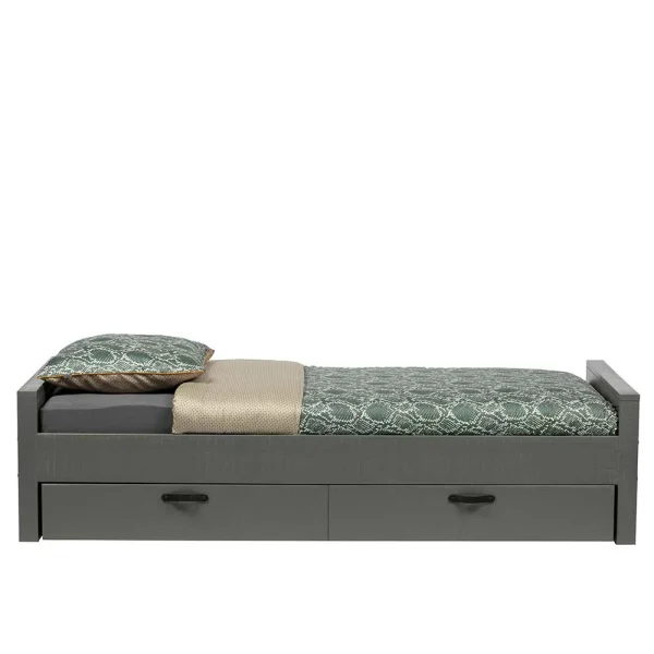 90×200 Holzbett In Grau Aus Kiefer – Firgetta 4
