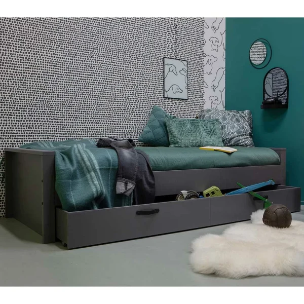 90×200 Holzbett In Grau Aus Kiefer – Firgetta 5