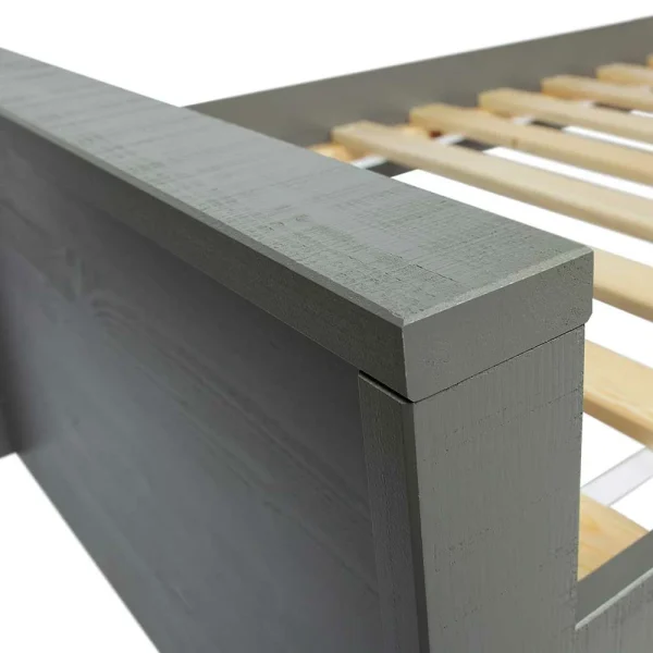 90×200 Holzbett In Grau Aus Kiefer – Firgetta 7