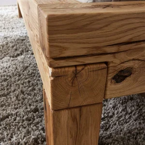 Balken Wildeiche Bett & Nachttische – Satton I (dreiteilig) 16