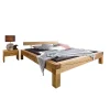 Balken Wildeiche Bett & Nachttische – Satton I (dreiteilig) 14