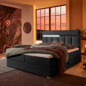 Bettkasten Boxspringbett Mit LED Im Kopfteil – Cyrellia 10