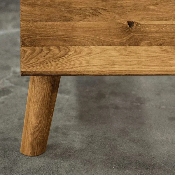 Bettkasten Einzelbett Aus Wildeiche Holz – Eavy II 7