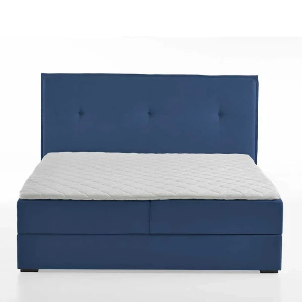 Boxbett Stauraumbett In Blau Webstoff – Vinkoja 5