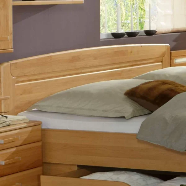 Doppelbett Bordeaux Aus Erle Teilmassiv 4