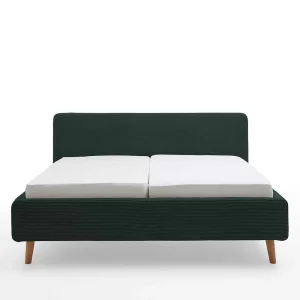 Doppelbett In Dunkelgrün Cord – Topra 14
