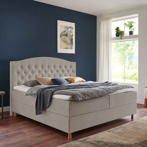 H3 Komplettbett Mit Bettkasten In Hellbraun – Furcia 3
