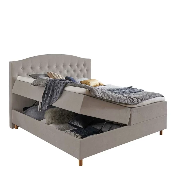 H3 Komplettbett Mit Bettkasten In Hellbraun – Furcia 7