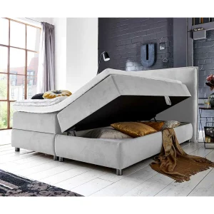 Hellgraues Boxspringbett Mit Stauraum In 180×200 – Zita 12