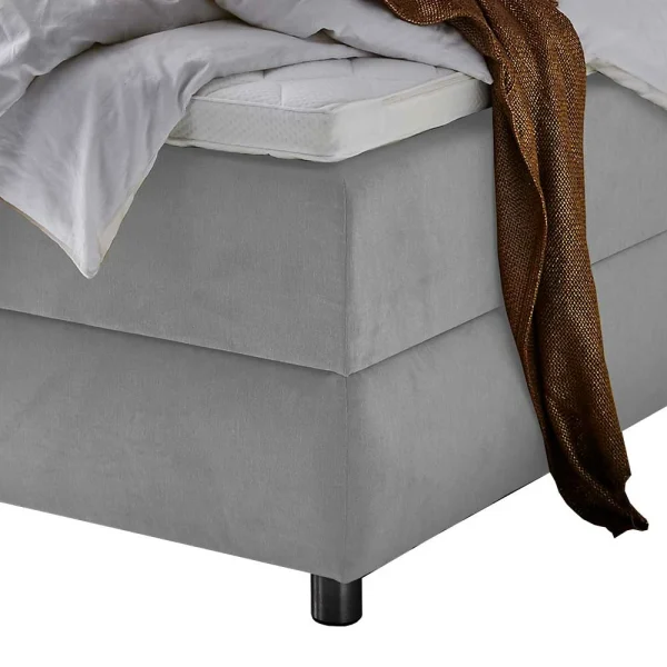 Hellgraues Boxspringbett Mit Stauraum In 180×200 – Zita 7