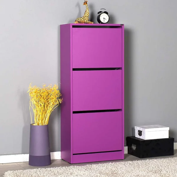 Hingucker Schuhschrank In Violett – Desk 3