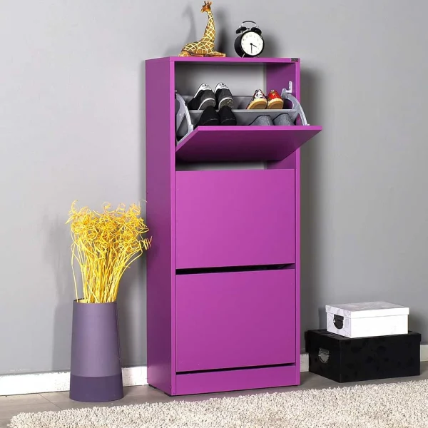 Hingucker Schuhschrank In Violett – Desk 4