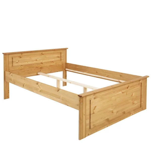 Holz Landhaus Doppelbett In Natur – Imressa 1