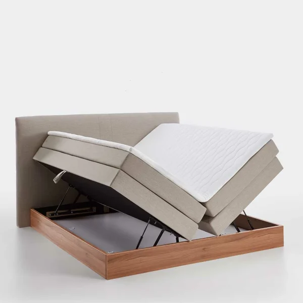 Komplettbett Mit Bettkasten In Creme – Flippo 7