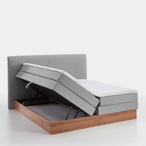 Komplettes Stauraumbett In Grau & Walnuss – Lenns 6