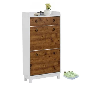 Landhaus Schuhschrank Mit Schublade & 2 Klappen – Triboot 10