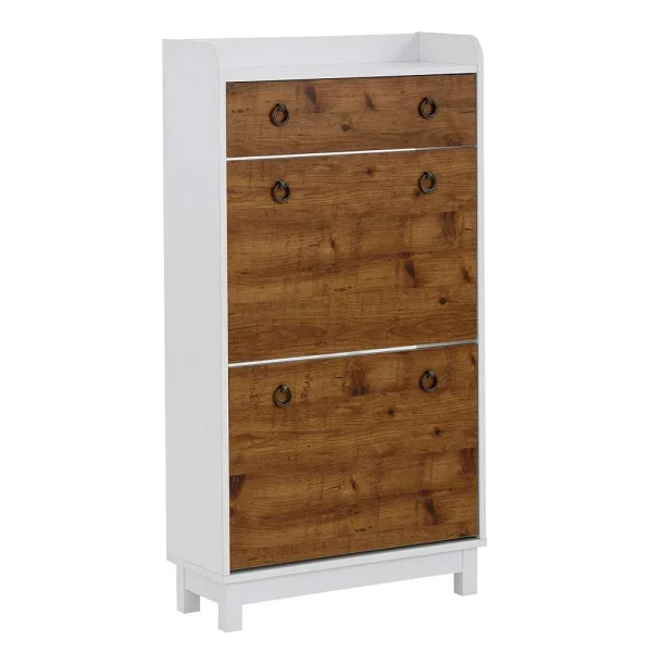 Landhaus Schuhschrank Mit Schublade & 2 Klappen – Triboot 1