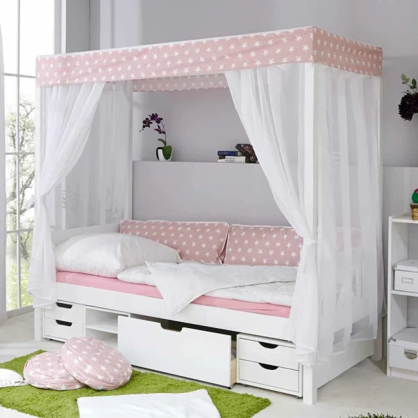 Mädchen Himmelbett Emyta Aus Kiefer Massivholz 1