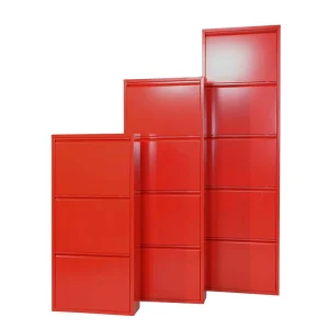 Metall Schuhschrank Greneca In Rot 8