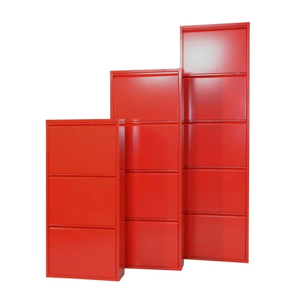 Metall Schuhschrank Greneca In Rot 3