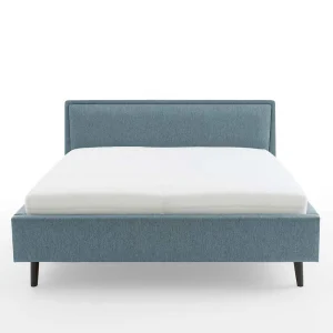 Modernes Polsterbett In Blaugrau Stoff – Sunhide 16