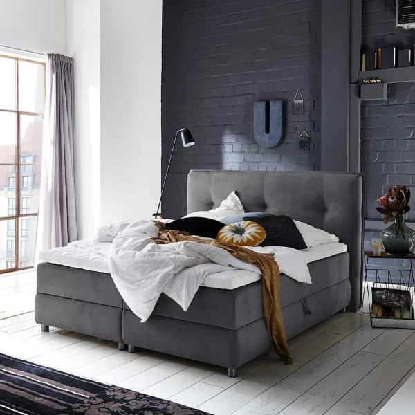 Modernes Stauraum-Boxspringbett In Anthrazit – Zavagossa 3