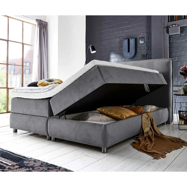 Modernes Stauraum-Boxspringbett In Anthrazit – Zavagossa 4