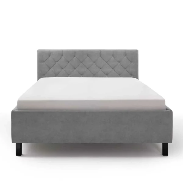 Modernes Stoffbett Mit Bettkasten In Hellgrau – Villaro 6