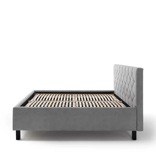 Modernes Stoffbett Mit Bettkasten In Hellgrau – Villaro 7