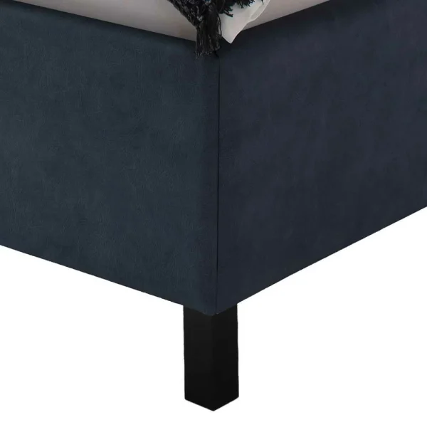 Polsterbett In Blaugrau & Schwarz – Renzo 5