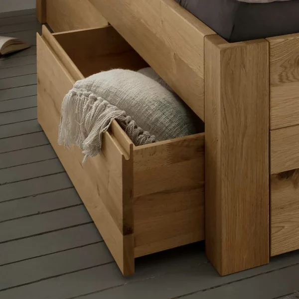 Schubladenbett Aus Wildeiche Massivholz – Zennian 4