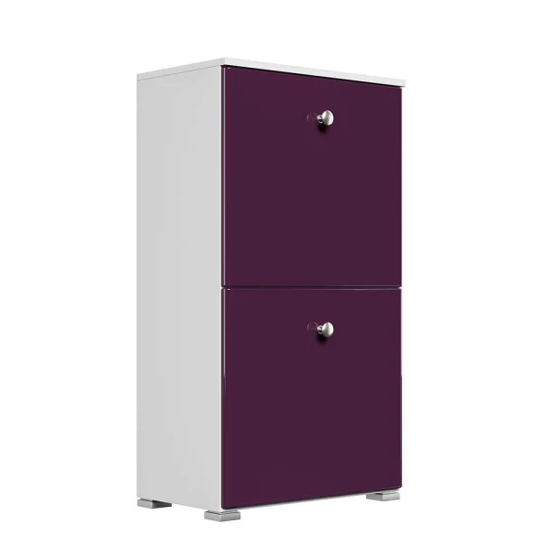 Schuhklappenschrank In Hochglanz Violett – Oblaka I 3