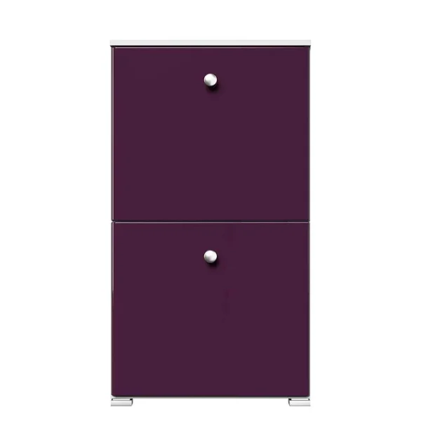 Schuhklappenschrank In Hochglanz Violett – Oblaka I 4