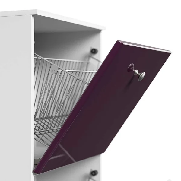Schuhklappenschrank In Hochglanz Violett – Oblaka I 7