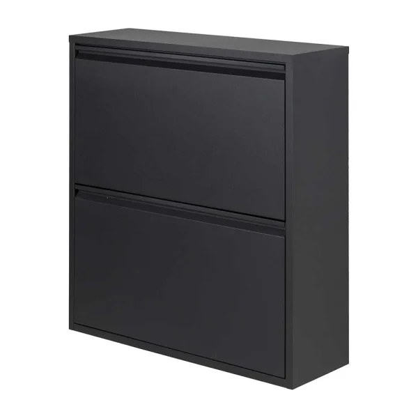 Schwarzer Schuhschrank Aus Stahl – Silo 1